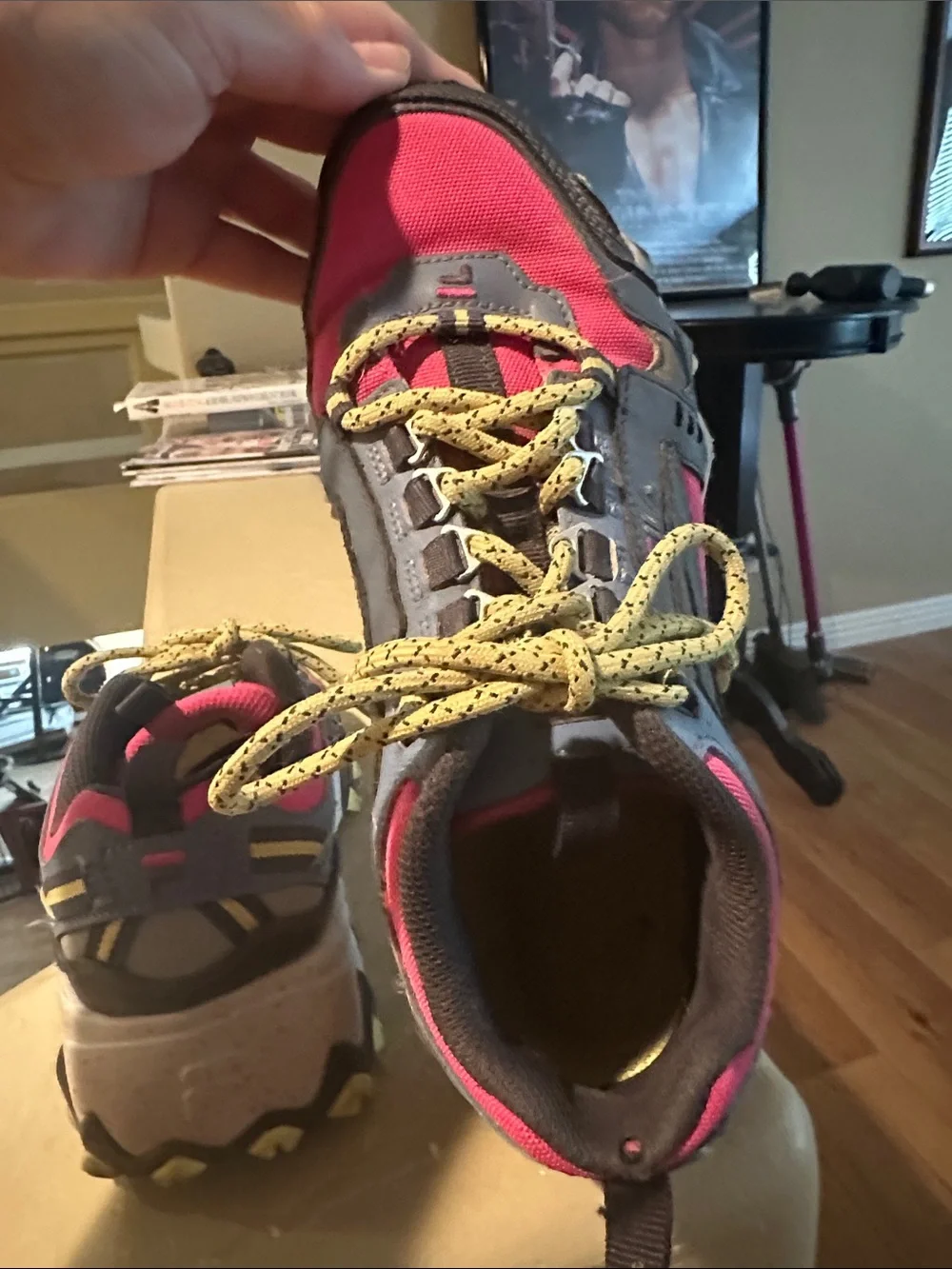 Fila Women's Pink, Black & Yellow Trail Sneakers